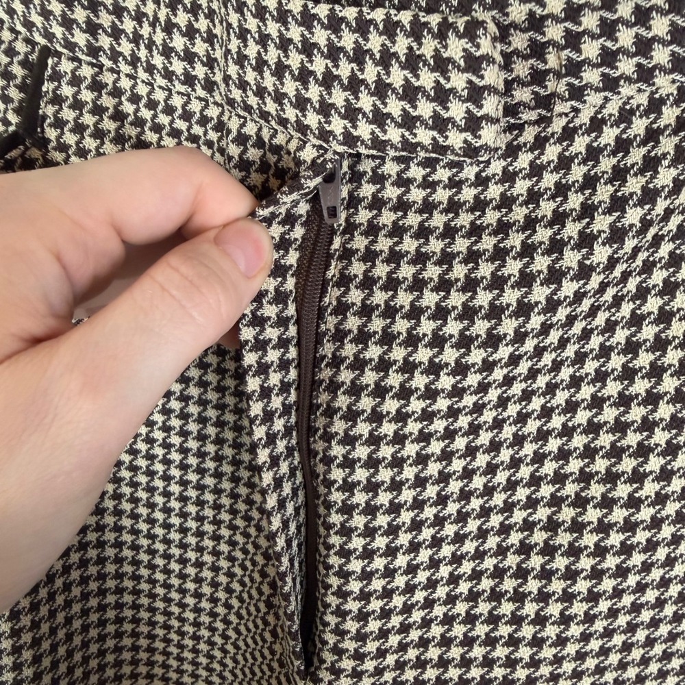 Garfield & Marks Continental Pkt Pants Sz‎ 8 VTG Houndstooth USA Academia Office - Picture 2 of 11